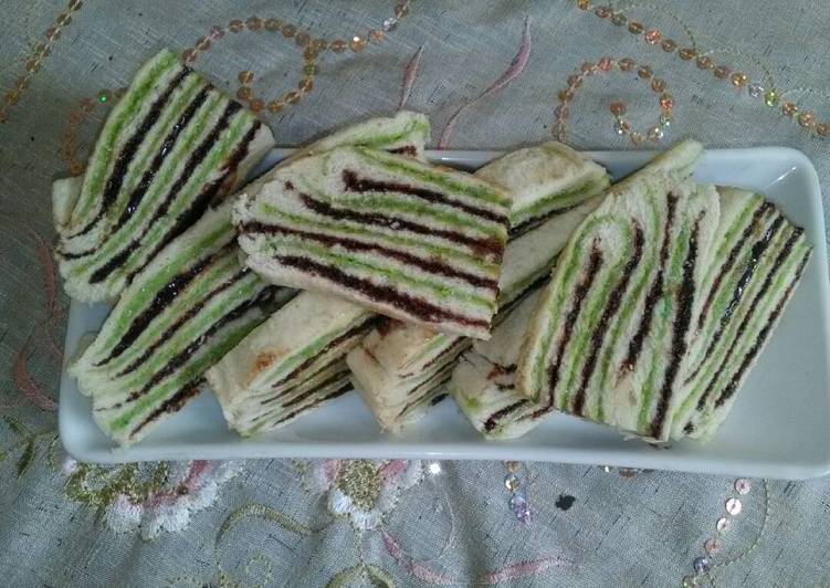 resep makanan Roti Lapis Coklat Greentea