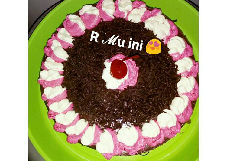 Resep Puding brownis merah putih By Rukmini