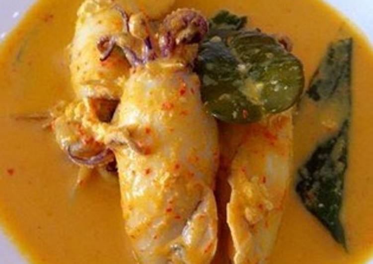 resep masakan Gulai Cumi Isi Tahu