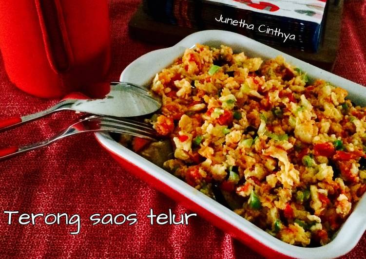 resep makanan Terong saos telur