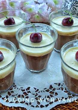 25.Puding Coklat Vla Vanilla #kamismanis #bikinramadanberkesan