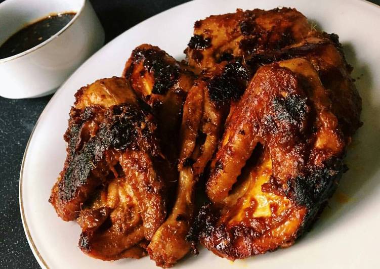 resep lengkap untuk Ayam kebakaran ????ayam panggang kecap pedas