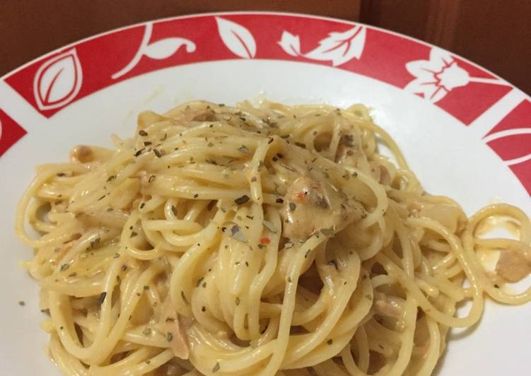 Resep Spaghetti carbonara tuna Oleh Mama mia recipe