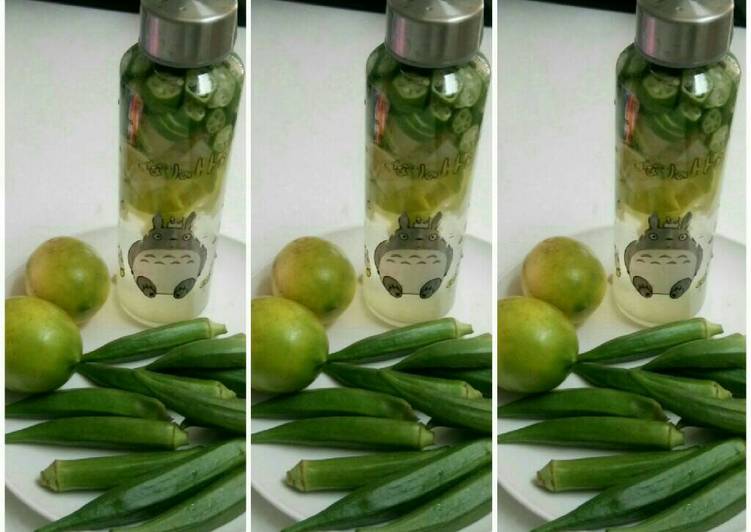 cara membuat Minuman Lemon+okra