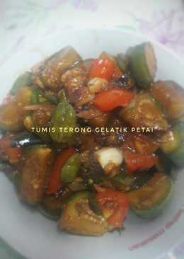 Tumis terong gelatik petai