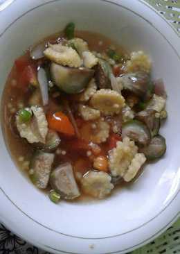 Sayur apa adanya terong dan baby corn teriyaki