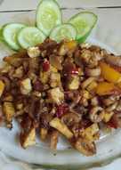 Cumi telur kukus saus oriental. Mantap.