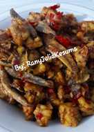 Sambal tempe dan ikan asin rebus ala Ranjul