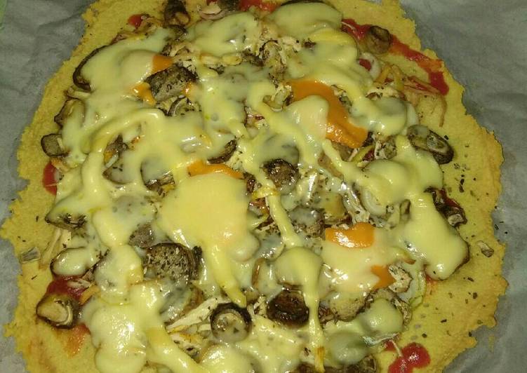 gambar untuk cara membuat Pizza keto crunchy