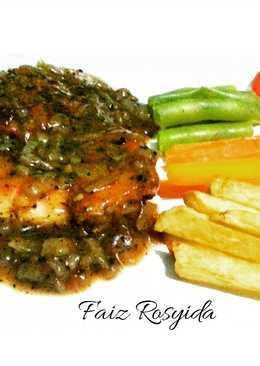 Chicken Steak with Blackpepper Sauce