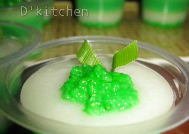 resep lengkap untuk Puding Tape Ketan Hijau Asli Seger