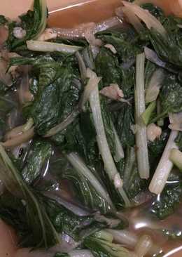 Sawi cah bawang putih (Menu Diet with Olive Oil)