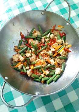 Tumis tempe kacang panjang