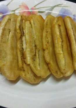 Pisang muda penyet lauk sardin