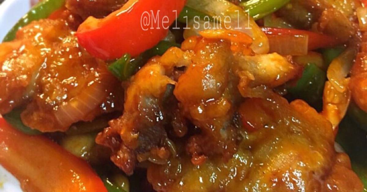 Resep Ayam saos oseng paprika ala Melisa mell