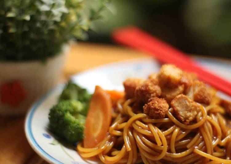 resep makanan Spaghetti BBQ Sauce