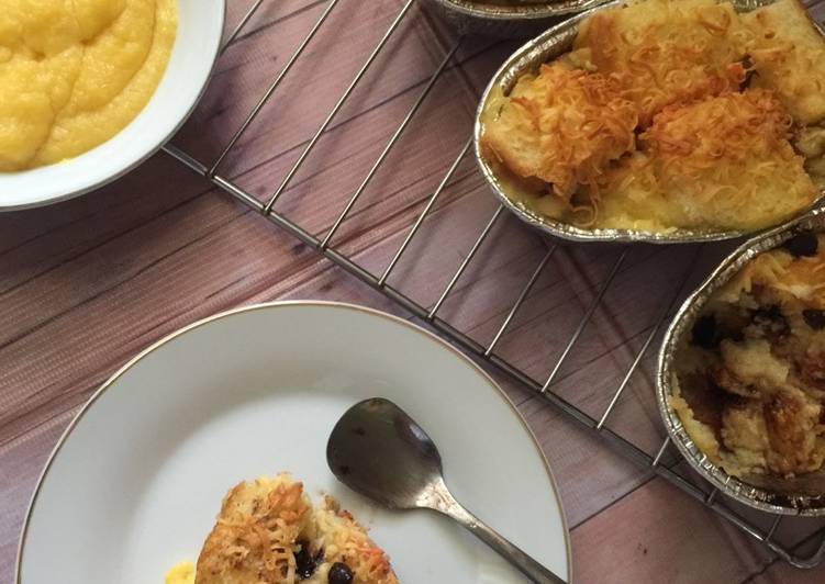 gambar untuk resep makanan Bread pudding banana chesee