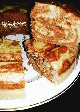 Cake Kukus Pisang Zebra