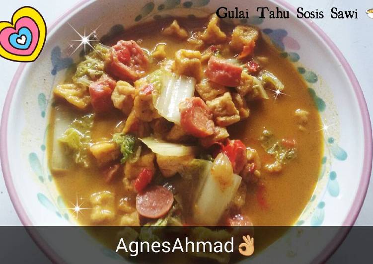 resep masakan Gulai tahu sosis sawi