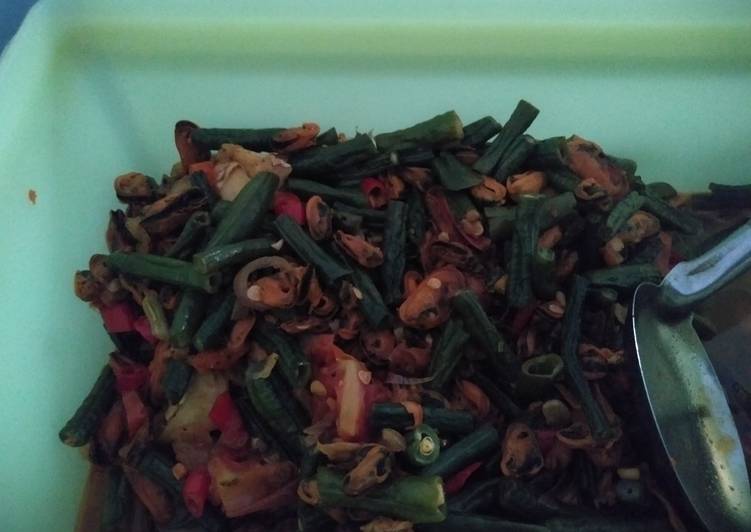 Tumis kerang kacang panjang
