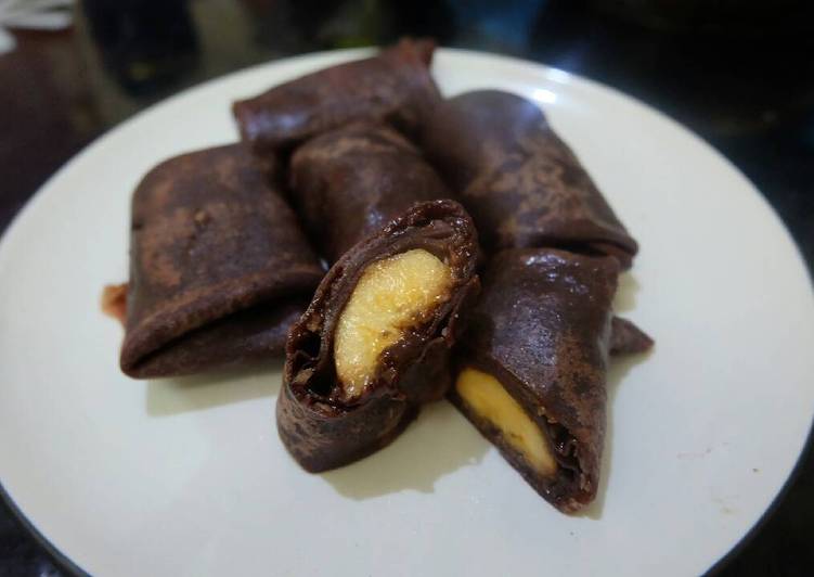 Resep Dadar gulung pisang coklat keju - Inggy Citrasari