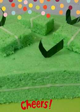 Brownies pandan lapis keju