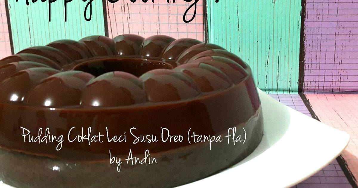 Resep Pudding Coklat Leci Susu Oreo (tanpa fla) oleh Andin 
