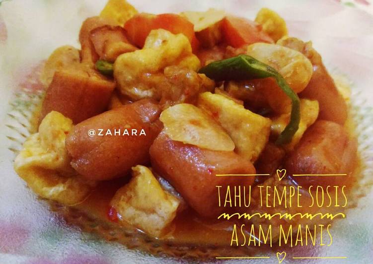 resep makanan Tahu Tempe Sosis Asam Manis