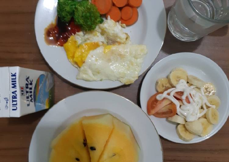 resep makanan Telur Ceplok Brokoli