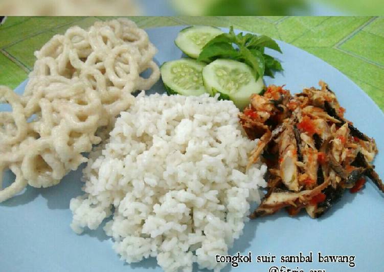 bahan dan cara membuat Tongkol siur sambal bawang