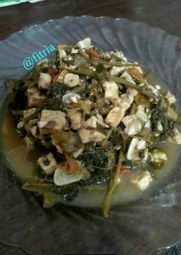 Tumis tempe kenikir asam manis