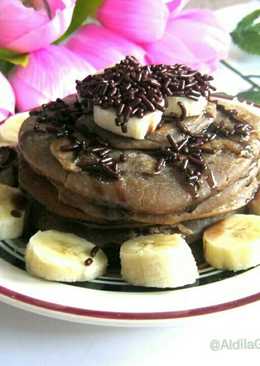 Eggless Banana Milky Pancake