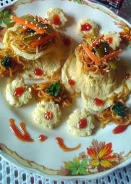 BibimMyun Canape(Mie sayur Telur Korea) alla Vey