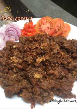 Sate kambing goreng #Kitaberbagi