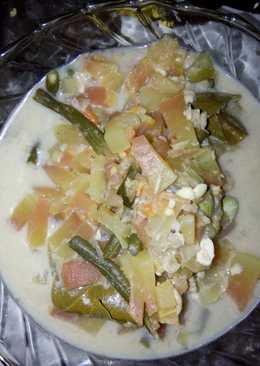 Sayur lodeh kaka(kates,kacangpanjang)