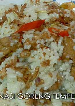 Nasi goreng tempe putihan