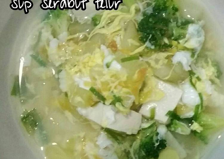 resep makanan Sup serabut telur (mpasi 10+)