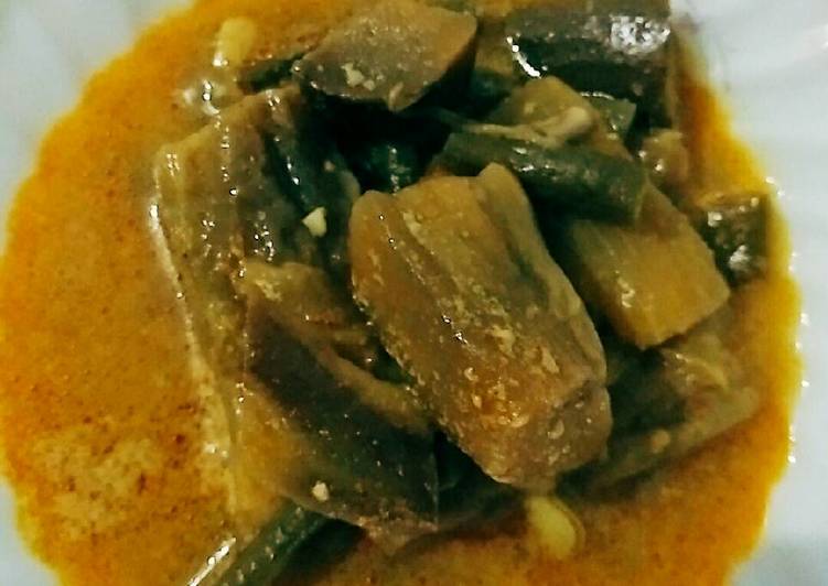 gambar untuk resep makanan Sayur lodeh terong, kacang panjang,santan kedele