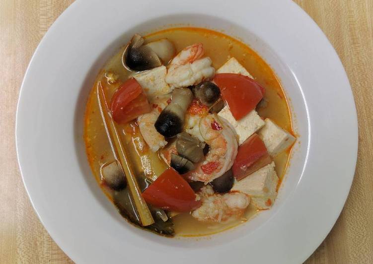 resep Tomyam Udang-Tahu-Jamur