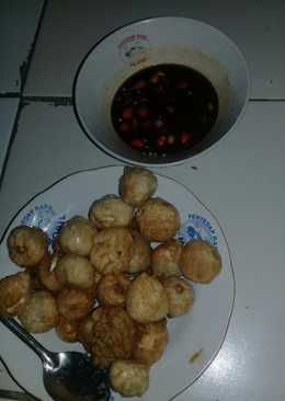 Cilok goreng ketan sambel kecap rawit