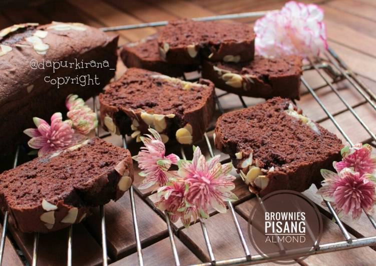 resep Brownies Pisang Almond (NO mixer)