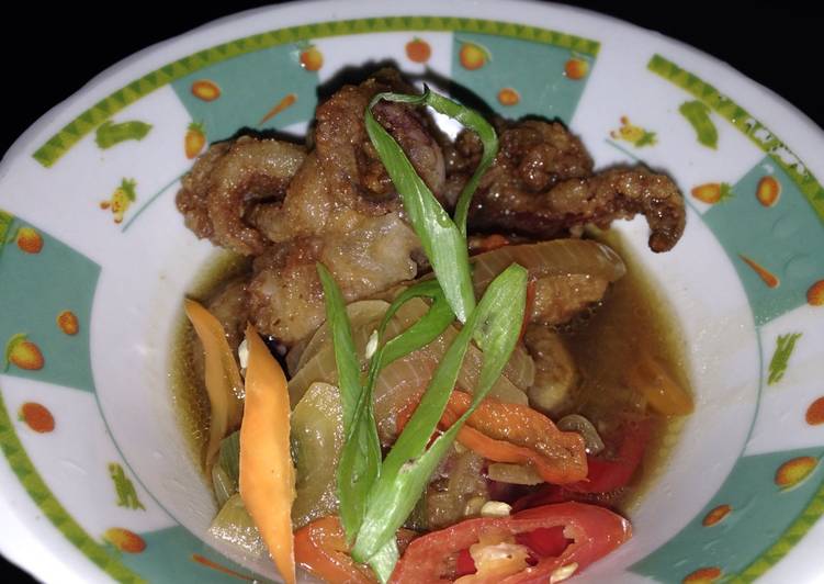 Cumi tepung sauce tiram