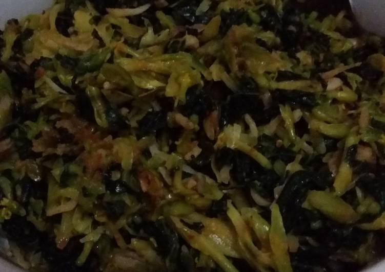 resep Tumis daun singkong bunga pepaya campur teri medan...rasa pedas