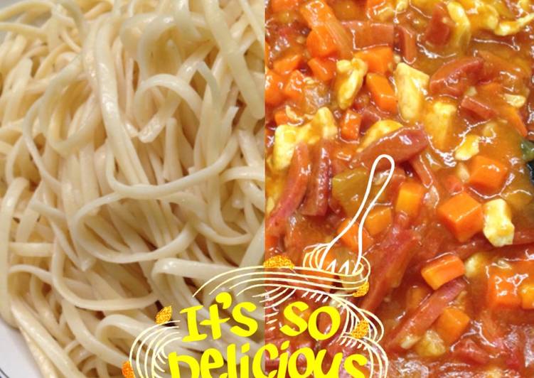 cara membuat Spaghetti Chicken Sauce Homemade
