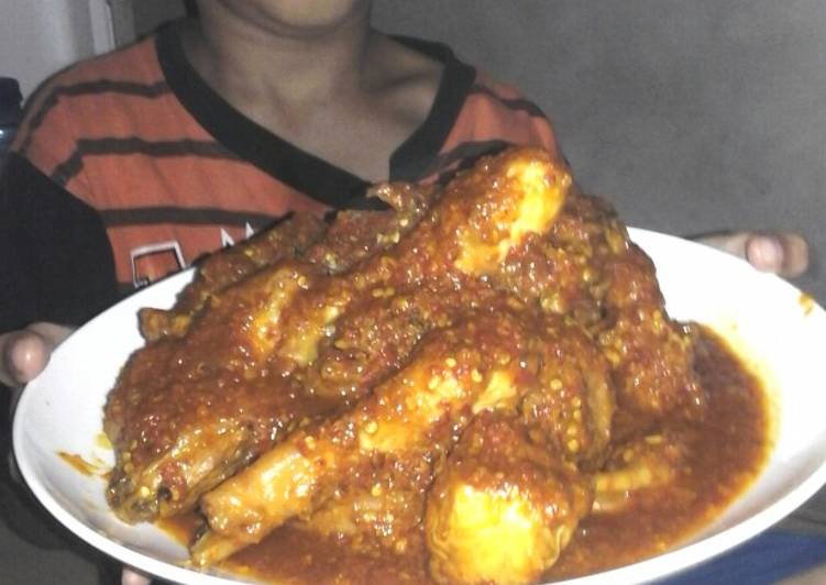 Ayam mask bumbu merah sos tiram