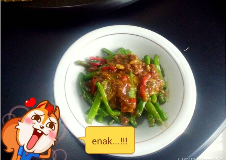 gambar untuk resep makanan Tumis Buncis Daging Giling/ Kornet Sapi