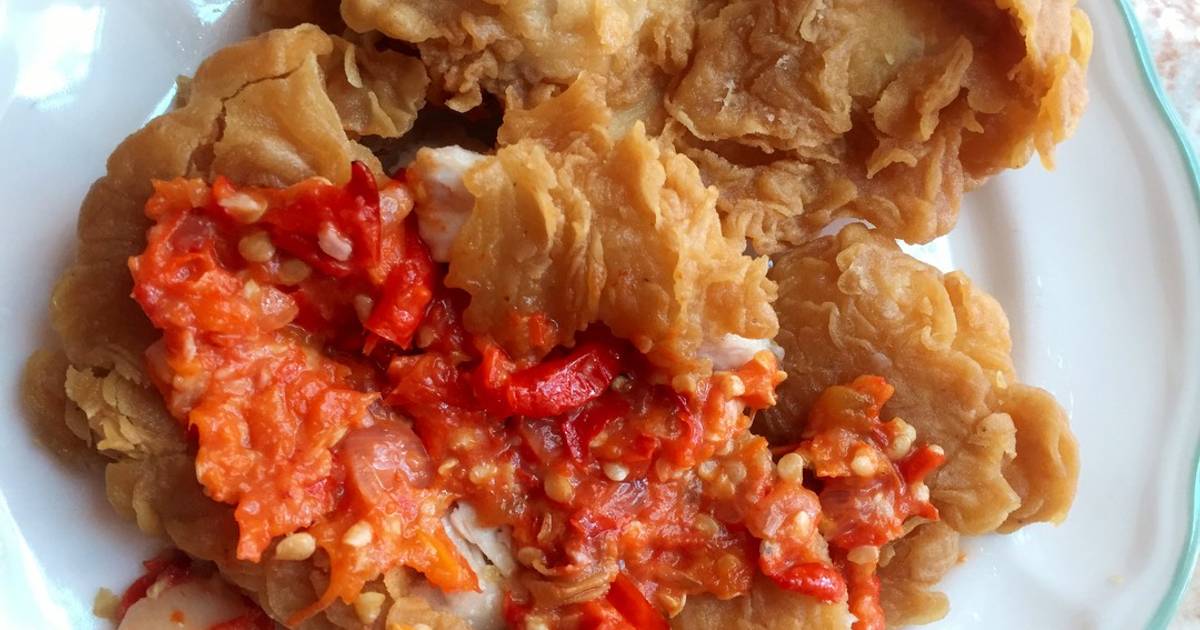 Resep Ayam Geprek Crispy Sambal Bawang Putih Inspirasi 