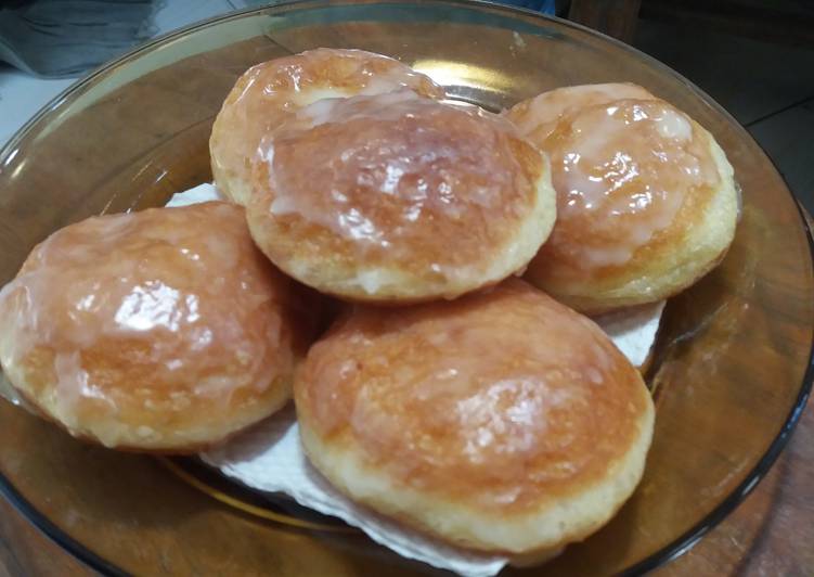 resep Donat empuk topping gula glaze