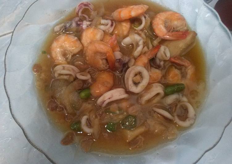 Resep Seafood kuah tauco - Riezma Bundanya Fairel