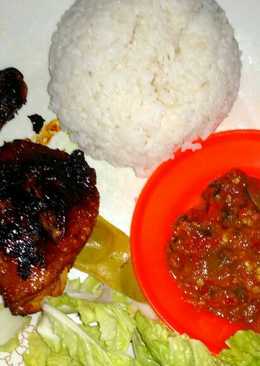 Ayam bakar sambal kemangi ala kadarnya